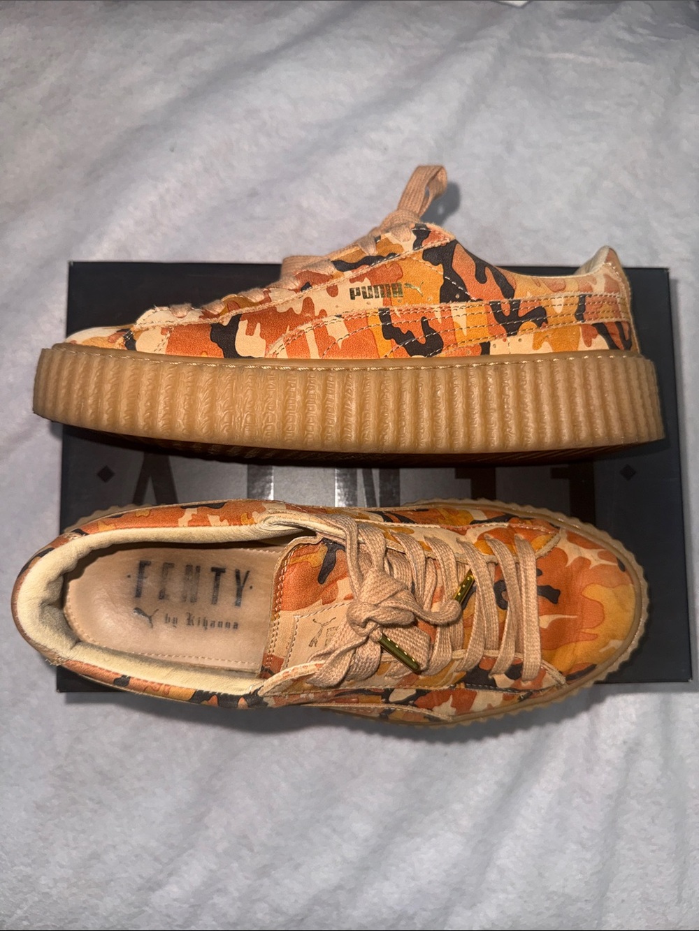 Fenty Puma Camo Platform Creeper Sneakers